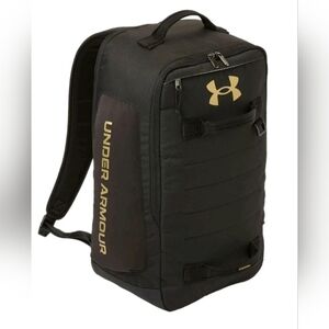 🔥New Under Armour Contain Backpack Black/Gold 33L Utah University Health Sports